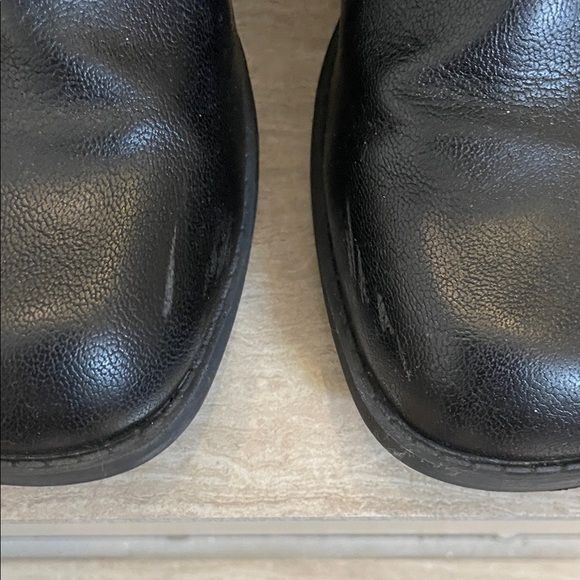 ART CLASS UGC Girls Size 5 Black Moto Boots zip up faux buckle - Picture 6 of 12